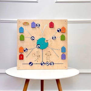 Cube occupé Labyrinthe Chiffres Bébé Occupé Conseil Cube Jouets en bois Grande Occupé Conseil Tout-petits Cadeau de shower de bébé Jouets pour enfants Décoration de chambre Jouet de développement