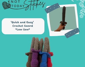 PATTERN 'Quick and Easy' Crochet Sword Pattern - *Low Sew* PDF download