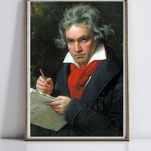 Joseph Karl Stieler Beethoven portrait (1820) romanticism oil painting, Wall Art, Digital Download, Beethoven digital, Ludwig Von Beethoven
