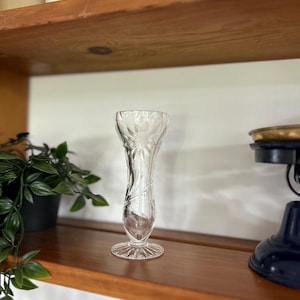 Vintage English Lead Crystal Bud Vase