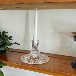 Vintage Crystal Candlestick Holder