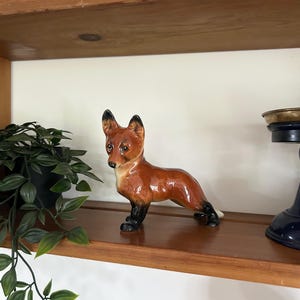 Vintage Glazed Fox Figurine