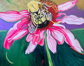 Bee Series , Bee on Echinacea