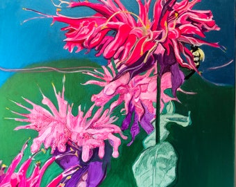 Bee Series #4, Bee on Bee Balm