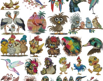 Bird Embroidery Design, Machine Embroidery Pattern (Digital Download)