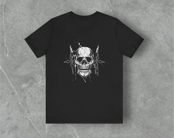 Dark Skull Graphic T-Shirt: Gothic Punk Horror Mode