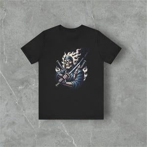 Samurai T-Shirt　Skull T-Shirt　Ninja T-Shirt　Japanese Culture　Japanese Horror　Dark Aesthetic Shirt 　Gothic Streetwear for Japan Lovers