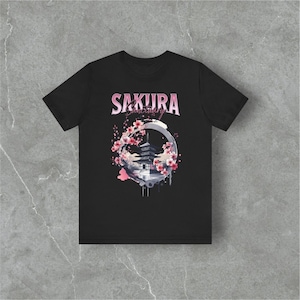 Sakura  T-Shirt 　Floral Japanese Tee　 Japanese Cherry Blossom Tee　japanese art shirt　Aesthetic Japan Streetwear　Gift for Japan Lovers