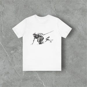 Bushido Aesthetic T-Shirt　Japanese Culture　Samurai Art T-Shirt　Vintage Style T-Shirt　Sumi-e Style Graphic Shirt　Gift for Japan Enthusiasts