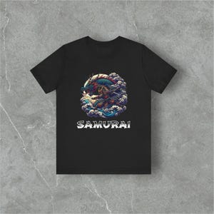 Samurai  T-Shirt　Japanese Culture　Japanese Warrior Graphic Tee　Dark Aesthetic Streetwear　Mythical Beast Art Shirt　Gift for Japan Lovers