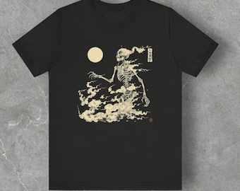 Gashadokuro Yokai T-Shirt Series - Volume 1　Traditional Japanese Ukiyo-e Style　Mythical Skeleton Art Tee　Retro Japanese Aesthetic　