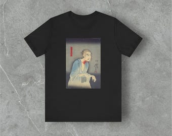 浮世絵幽霊アートTシャツ、日本の木版画