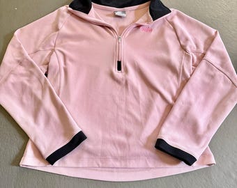 Nike Pink Quarter Zip Damen Kleine Y2K Grau Tag VTG Nike Leichte Jacke