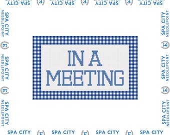 „In A Meeting“ Türschild mit Nadelspitze