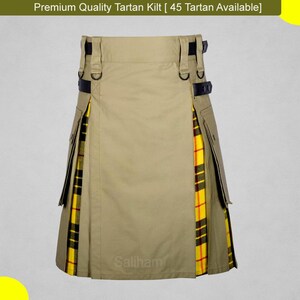 MacLeod of Lewis Tartan Utility Kilt for Men Custom Scottish Work Kilt Plaid Kilt with Cargo Pockets Scottish Kilt Handmade Highland  Kilt