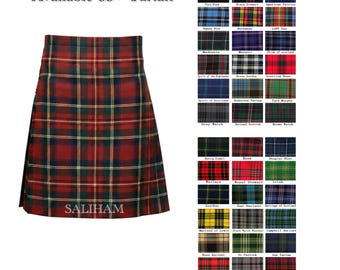 Kilt escocés de 5 yardas para hombre, tartán de las Tierras Altas, disponible en tartanes 55+