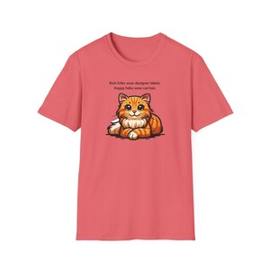 Süßes orange getigertes Katzen-T-Shirt, Kawaii Cartoon Kitty Grafik-T-Shirt, Katzenliebhaber, entzückender Tierliebhaber, wunderliches felines Design, dzignsbyjess