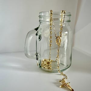 14K Solid Gold Rosary