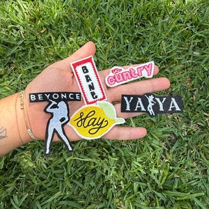 Beyonce embroidered patches - IRON ON