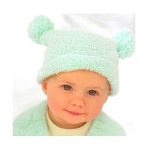 Babymütze Strickmuster, Kindermützen, Größe 1 Monat - 6 Jahre, PDF Download