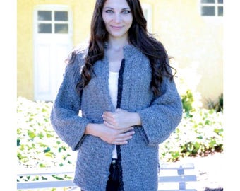 Easy Chunky Jacket Patterns, Beginner Women's Cardigans, Medium Size Only, PDF Download