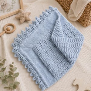 Easy Baby Blanket Knitting Patterns, Baby Shawls, PDF Download