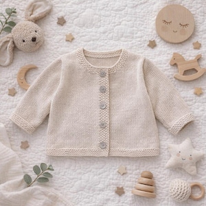 Easy Girls Boys Baby Children's Cardigan Knitting Patterns, Birth - 3 years, PDF Download