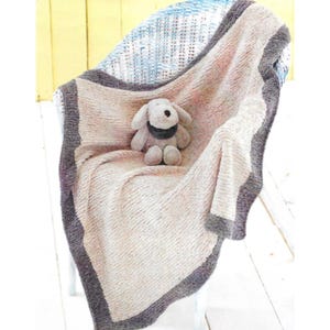 Sehr einfaches Baby Decke Strickmuster in Fleece kuschelig sperrigen Baby Garn, gestrickte Baby Geschenke, Baby Decke Strickmuster Download