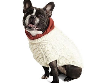 Cable Dog Coat Jumper Knitting Patterns, Size Medium - Large, PDF Download