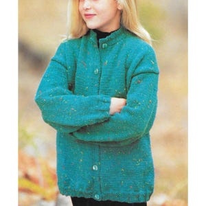 Vintage Children&#39;s Cardigan Knitting Pattern: Ages 1-11 (PDF Download)