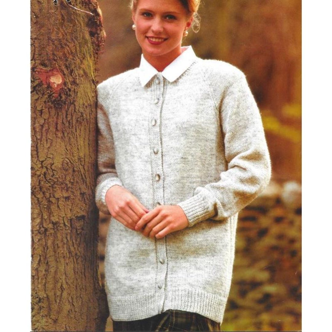 Ladies Cardigan Knitting Patterns, Easy Womens Jackets, Size 32-46 ...