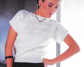 Womens Jumper Knitting Patterns, Ladies Sweaters, 30-40" Chest, PDF Download