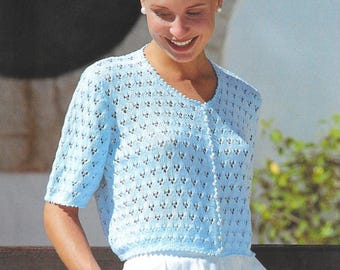Patrones de punto para cárdigans y chaquetas para mujer, tallas de pecho de 76 a 112 cm (descarga en PDF)