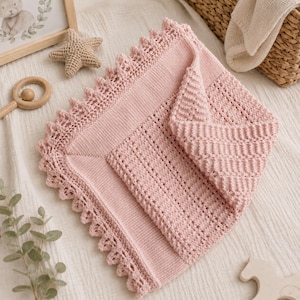 Easy Baby Blanket Knitting Patterns, Baby Shawls, PDF Download