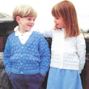 Knitted Cardigan Pattern: Toddler & Children Size 3-10 (PDF Download)
