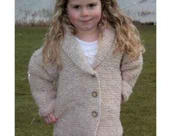 Easy Girls Boys Chunky Cardigan Knitting Patterns, Children's Jackets, 22" - 32" Chest, PDF Download