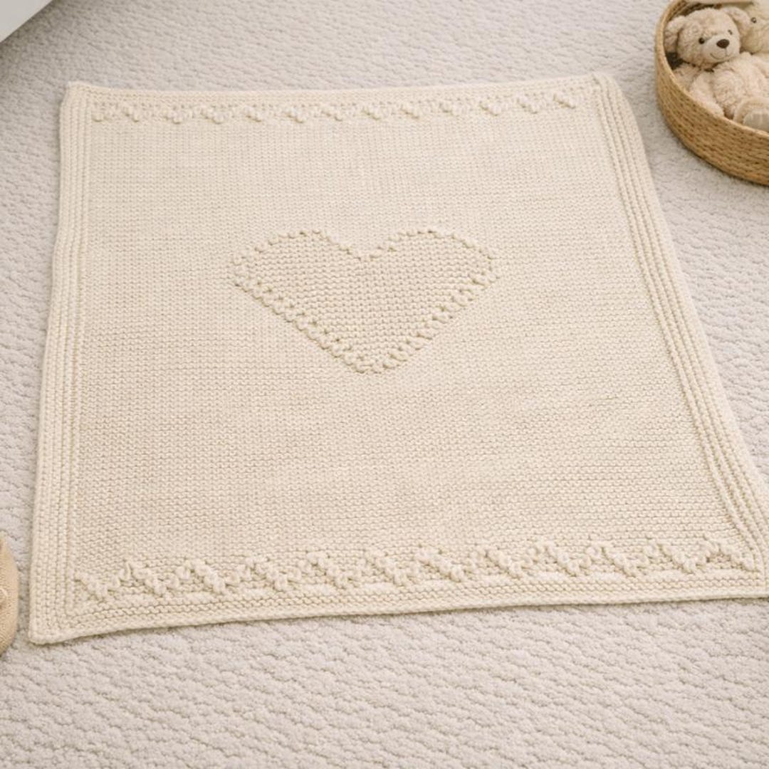Heart Baby Blanket Knitting Patterns, Baby Cardigans, Birth to 6 Years ...