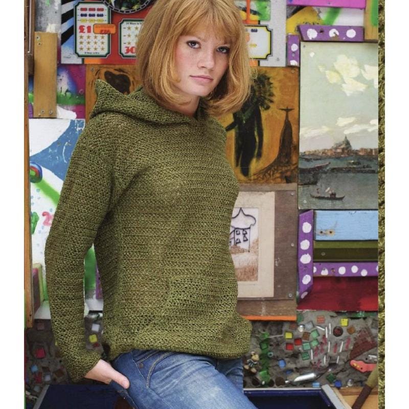30 Hoodie Crochet Patterns: Cozy Pullovers, Animal Hoods, and Giftable Crochet Ideas 17 Ladies Hoodie Crochet Pattern