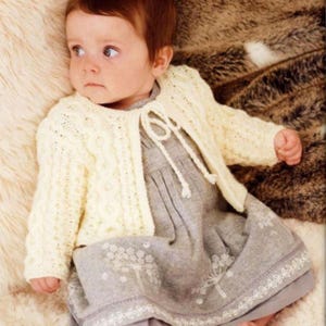 Baby Cardigan Knitting Pattern Download,  Size from 6 months - 7 years, Hand Knitted Baby Sweater Pullover Patterns, Baby Sweater Patterns