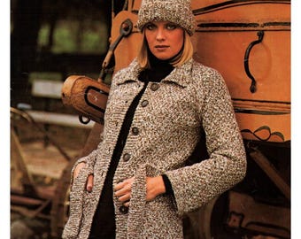 Ladies Cardigan Knitting Patterns, Women's Jackets, Size 32" - 42" Chest, PDF Download