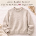 Very Easy Ladies Jumper Knitting Patterns, Women's Sweaters, 30-42" Chest, PDF Download