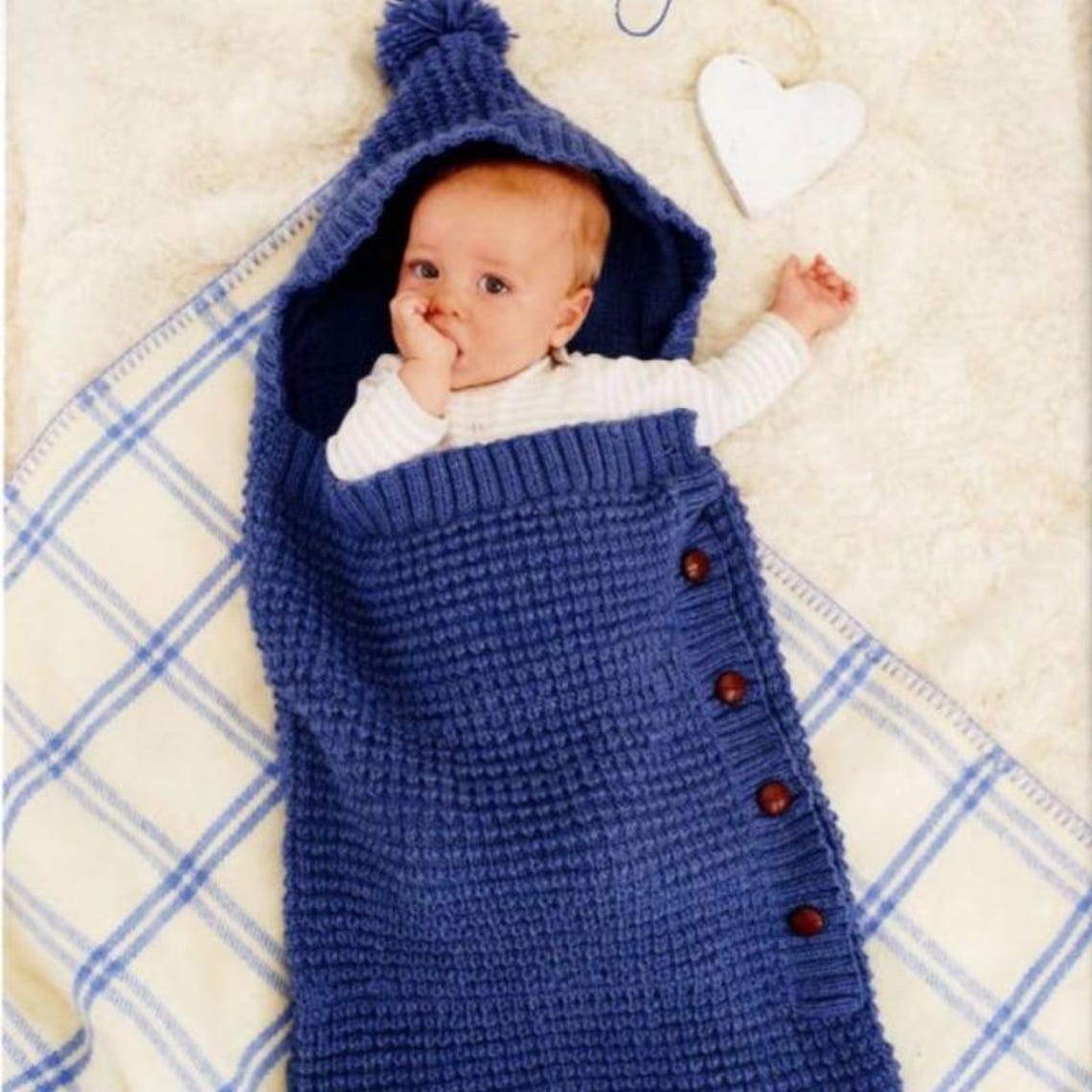Baby Cable Sleeping Bag Knitting Pattern Download, Knitted Baby Cocoon ...