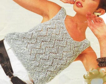 Women's Sweater Vest Knitting Patterns, Ladies Jumpers, Size 30-40" Chest, PDF  Download