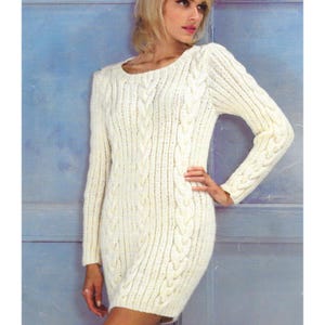 Knit Sweater Dress Pattern - Etsy UK