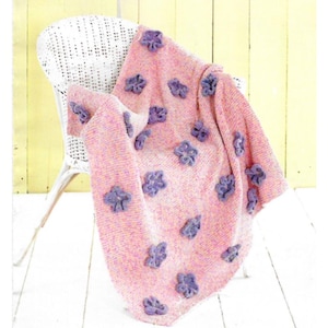 Sehr einfaches Baby Decke Strickmuster in Fleece kuschelig sperrigen Baby Garn, gestrickte Baby Geschenke, Baby Decke Strickmuster Download