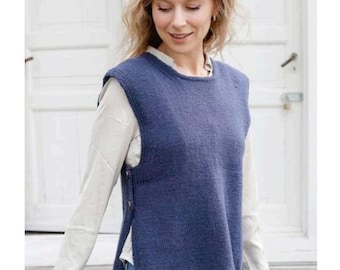 Easy Women's Slipover Sweater Vest Knitting Patterns, Ladies Jumpers, S - XXXL, PDF Download