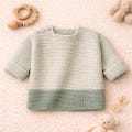 Easy Garter Stitch Baby Jumper Knitting Patterns, 0 - 18 Months, PDF Download