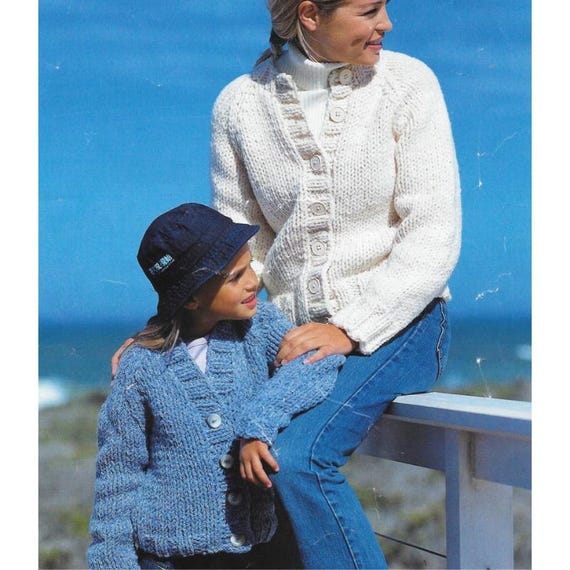 Easy Womans Childrens Chunky Long Sleeve Button Front Jacket