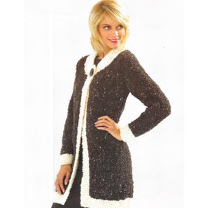 Chunky Knit Cardigan Pattern: Long Sleeve Button Jacket (PDF Pattern)