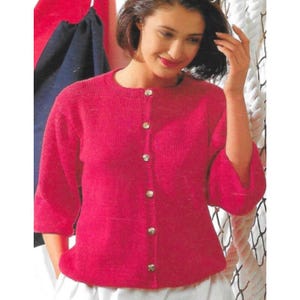 Sehr einfaches Strickmuster, Knopfleiste, Jacke, Cardigan, Größe 80 - 120 cm, Strickmuster, PDF Sofort-Download